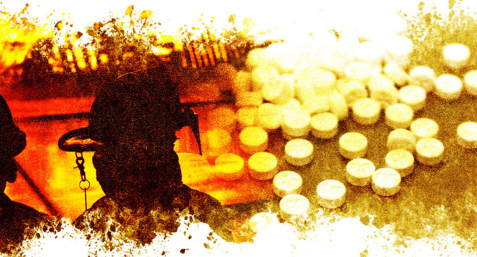 MDMA has been shown to help firefighters, cops and military veterans struggling with post-traumatic stress disorder. The phase 3 clinical trials for MDMA-assisted therapy are beginning this summer. (Photo illustration: Yahoo News; photos: Getty Images)