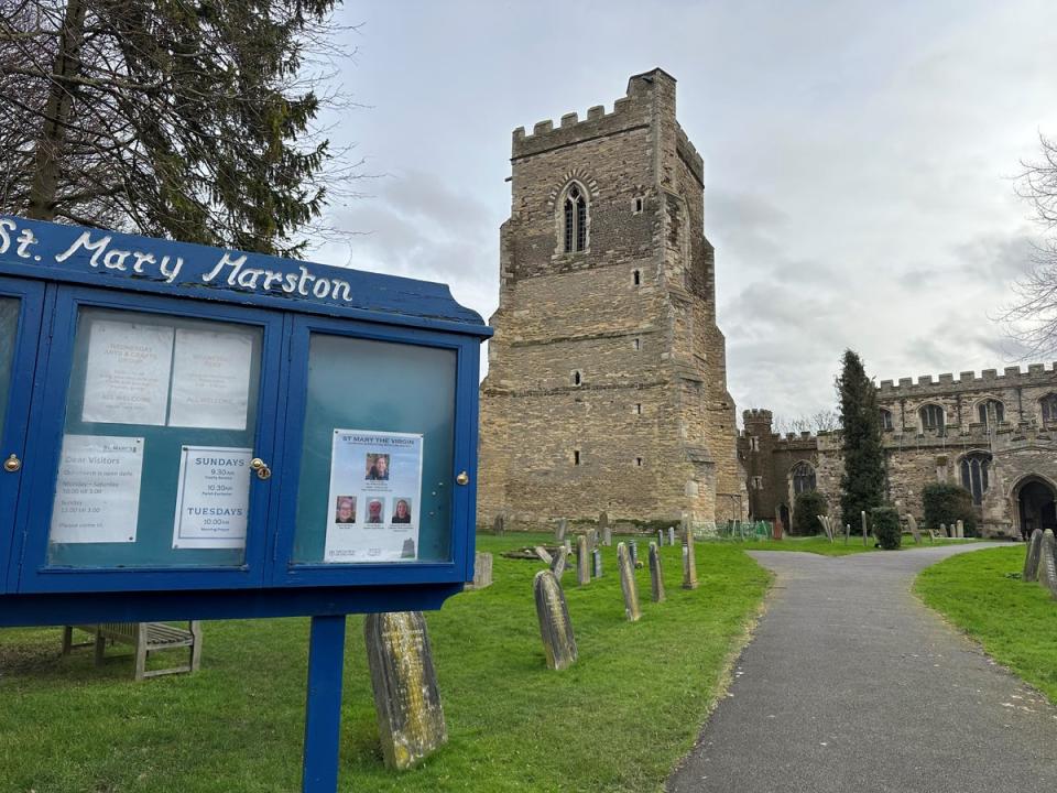 The bells of St Mary’s Church rang out for Captain Tom’s funeral, a two-minute walk from The Old Rectory (The Independent)