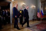 <p>U.S. President Donald Trump meets with Russia’s President Vladimir Putin in Helsinki, Finland, July 16, 2018. (Photo: Kevin Lamarque/Reuters) </p>