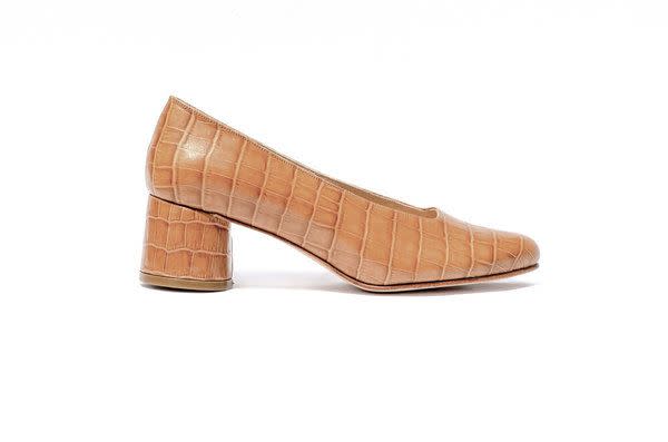 Belen Pump - Croco Miel