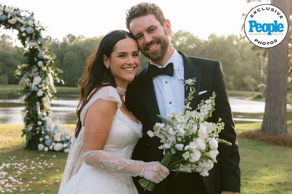 <p>Sarah Partain </p> Nick Viall and Natalie Joy at their Georgia wedding