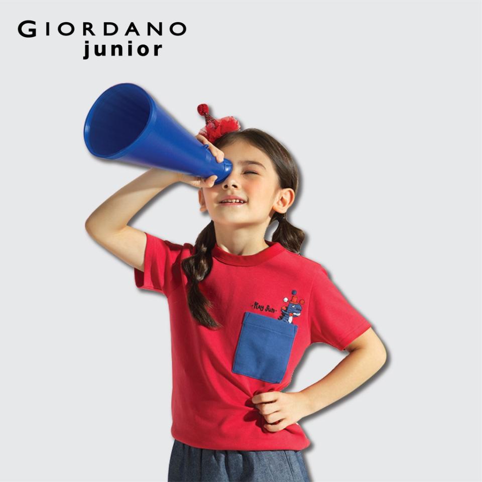 Giordano Junior Embroidery Short-Sleeve Tee. PHOTO: Shopee