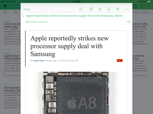 Evernote iPad