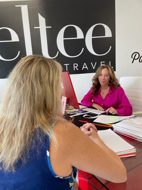 Leslie Tillem-Doniger, 62, of Delray Beach, in her office at Eltee Travel/GTC in Boca Raton.