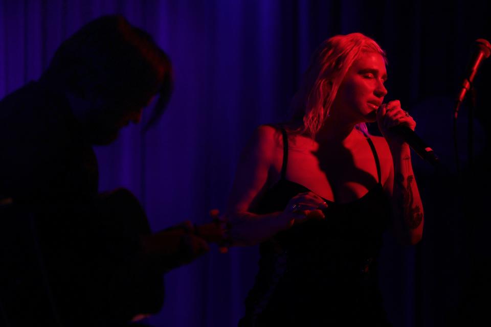 Kesha performs at An Evening With Kesha at The GRAMMY Museum on October 02, 2023, in Los Angeles, California.