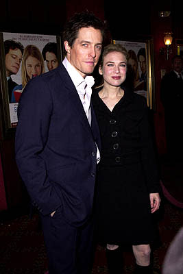 Hugh Grant and Renee Zellweger at the New York premiere of Miramax's Bridget Jones's Diary