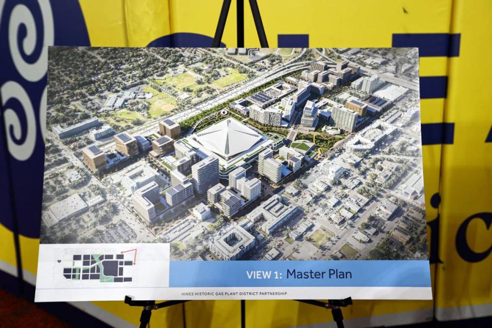 A Master Plan of the rendering of new Tampa Bay Rays ballpark at Tropicana Field.