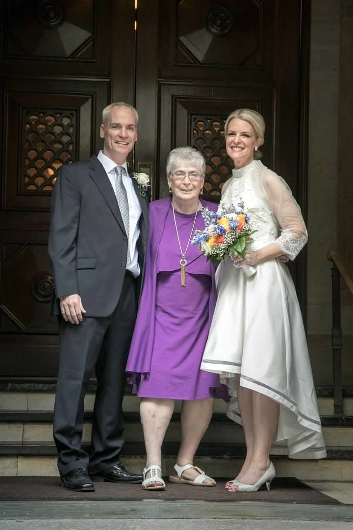 Sean Newman, Dee Newman and Janice Dean in New York City in June 2018.