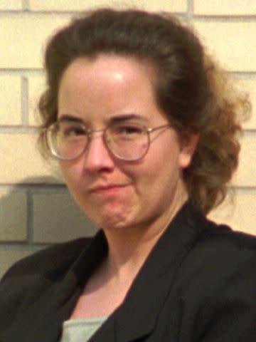 <p>Dave Martin/AP</p> Murder defendent Susan Smith departs the Union County Courthouse in Union, S.C., on Wednesday, July 19, 1995