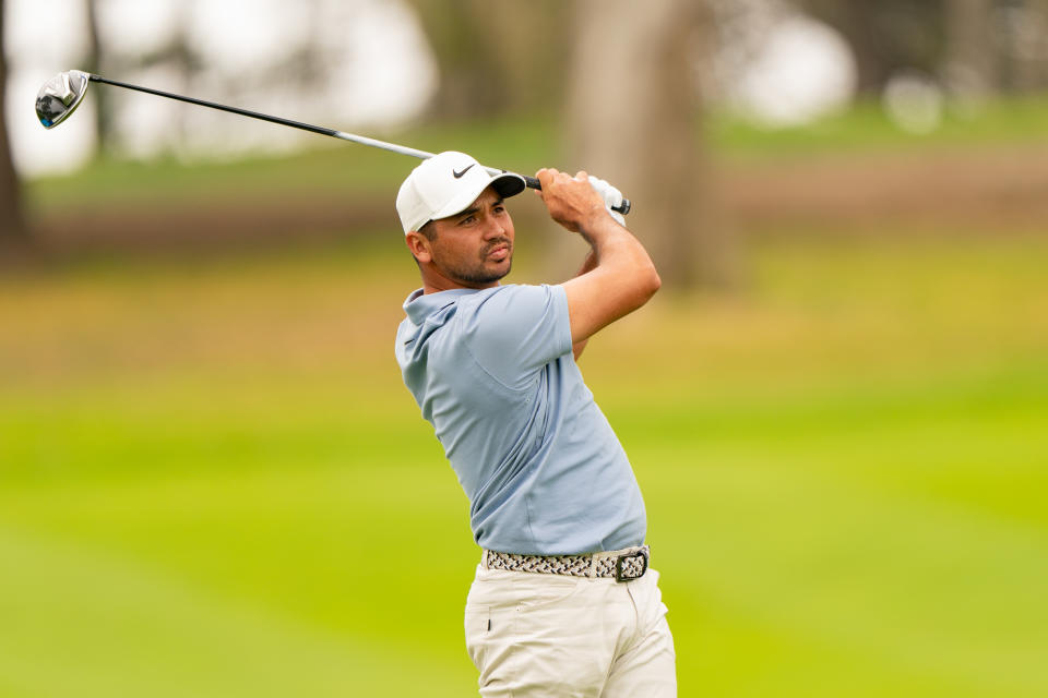 Jason Day shot an opening round 65 on Thursday for a share of the lead after one round at the PGA Championship at TPC Harding Park in San Francisco. (Photo by Darren Carroll/PGA of America via Getty Images)