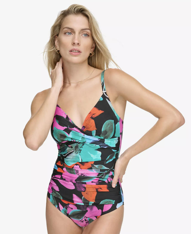 Calvin Klein Ruched-Panel One-Piece Swimsuit