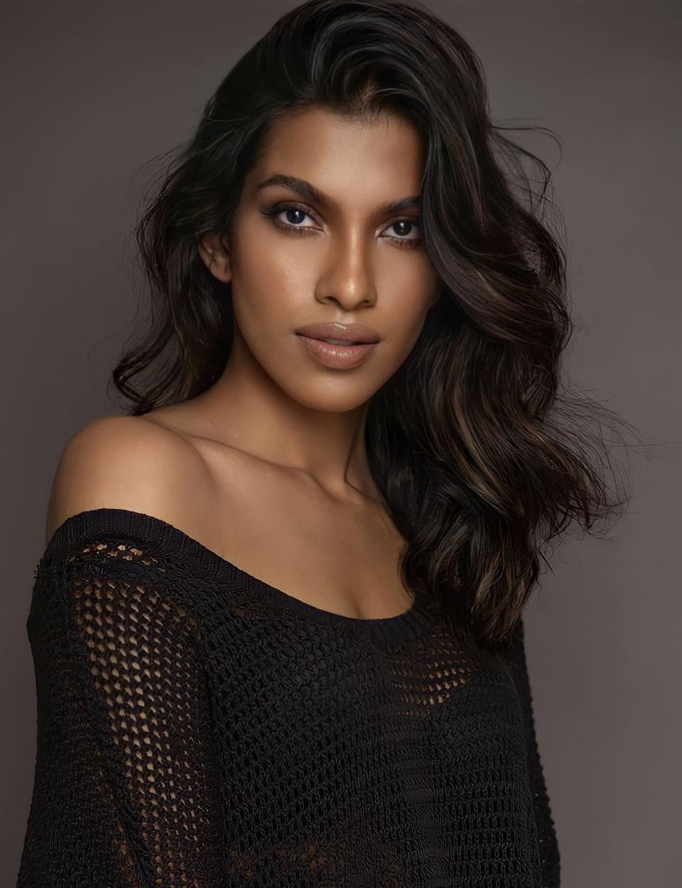 A headshot of Miss Singapore 2023 Priyanka Annuncia.