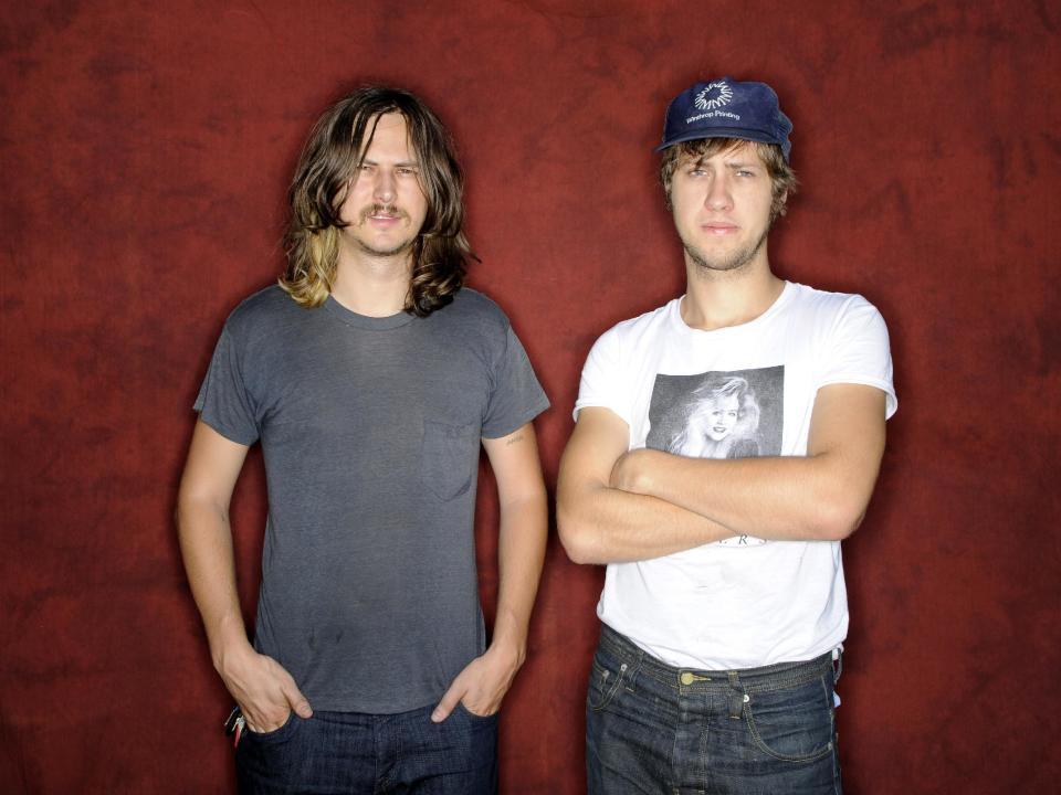 FILE - This July 26, 2012 file photo shows Nashville rock band JEFF the Brotherhood, from left, Jake Orrall and Jamin Orrall at Fanny’s House of Music in Nashville. A town regarded as the capital of country music, Nashville is becoming the nation's hottest rock 'n' roll scene with homegrown bands like JEFF the Brotherhood. (Photo by Donn Jones/Invision/AP)