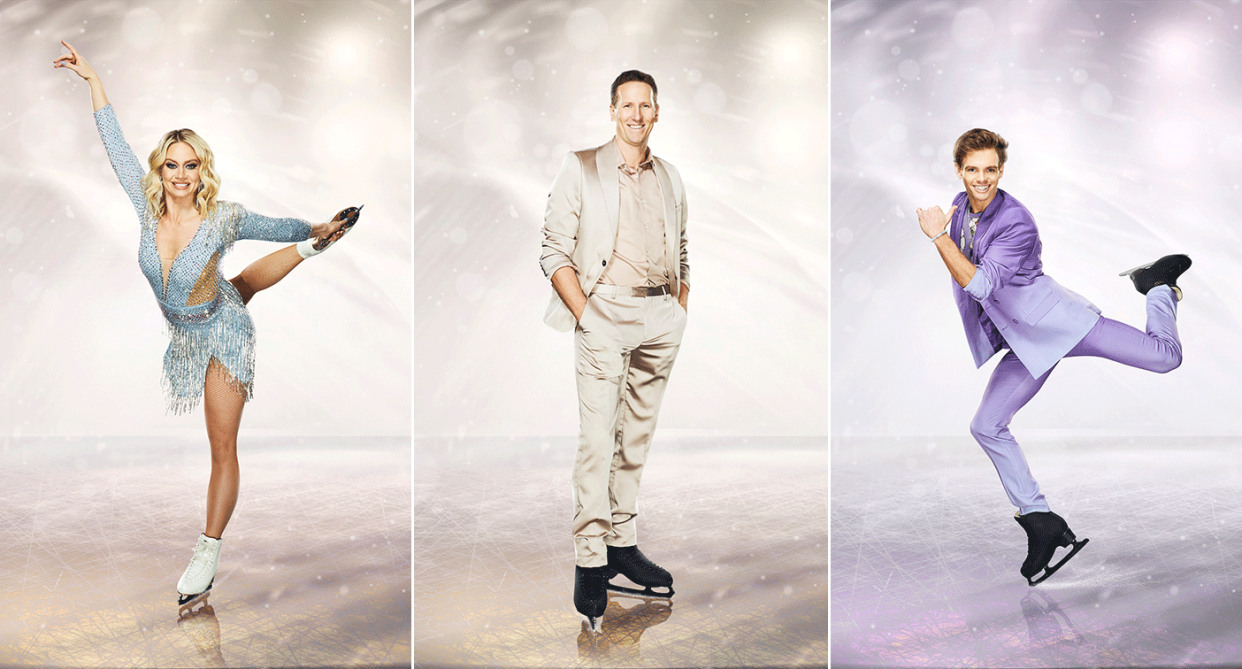 <em>Dancing On Ice</em> 2022 finalists Kimberly Wyatt, Brendan Cole and Regan Gascoigne. (ITV)