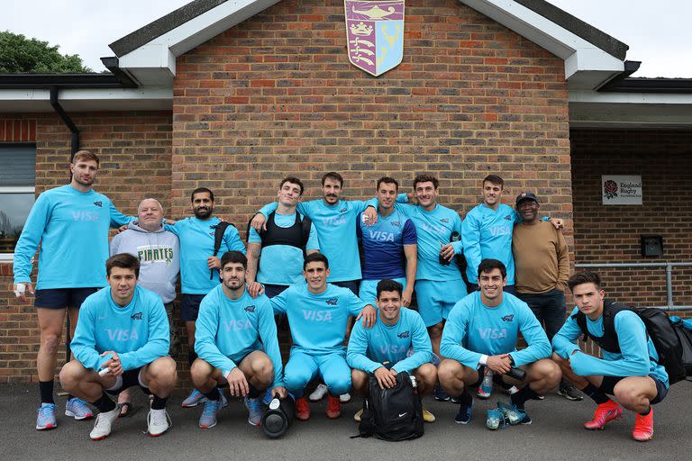 Los Pumas 7s en el entrenamiento en el Chiswick Rugby Football Club