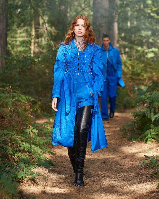 <p>A look from the Burberry Spring 2021 collection. </p>