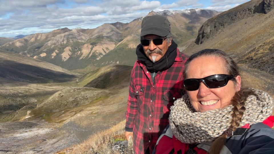 Dennis Shorty and Jenny Froehling of Ross River, Yukon, offer home-stays and workshops in Dene carving, drumming and storytelling but say demand for their businesses hasn't fully rebounded since the pandemic.