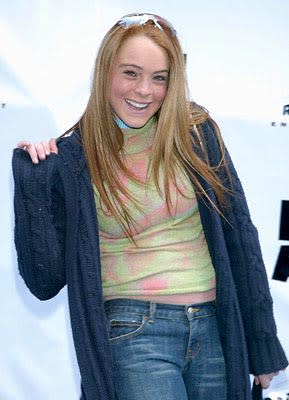 Lindsay Lohan at the Radio City Music Hall premiere of Ice Age