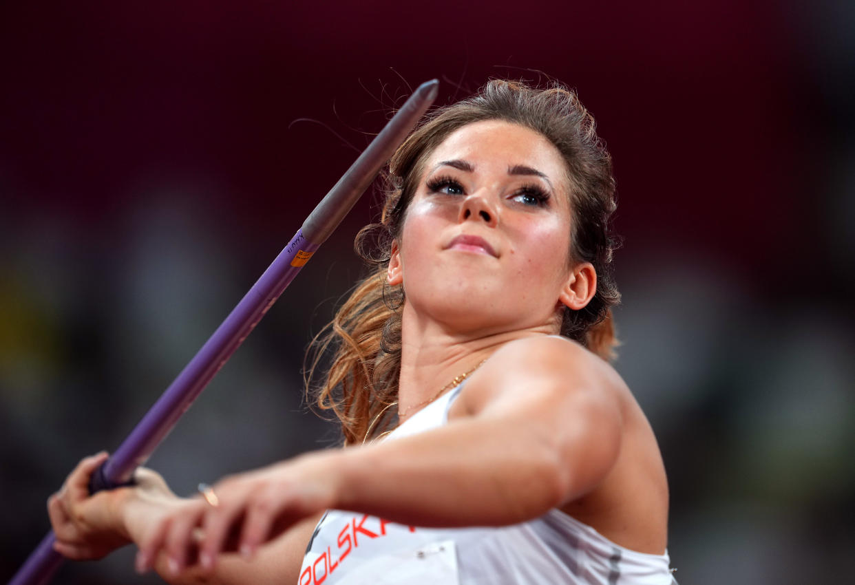 Tokyo 2020 Olympics - Athletics - Women's Javelin Throw - Final - Olympic Stadium, Tokyo, Japan - August 6, 2021. Maria Andrejczyk of Poland in action REUTERS/Aleksandra Szmigiel