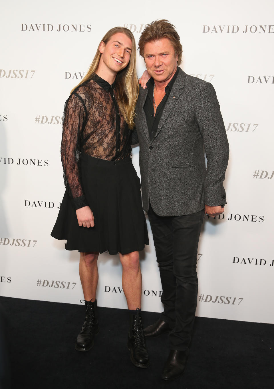 Christian Wilkins and Richard Wilkins arrives ahead of the David Jones Spring Summer 2017 Collections Launch at David Jones Elizabeth Street Store on August 9, 2017 in Sydney, Australia