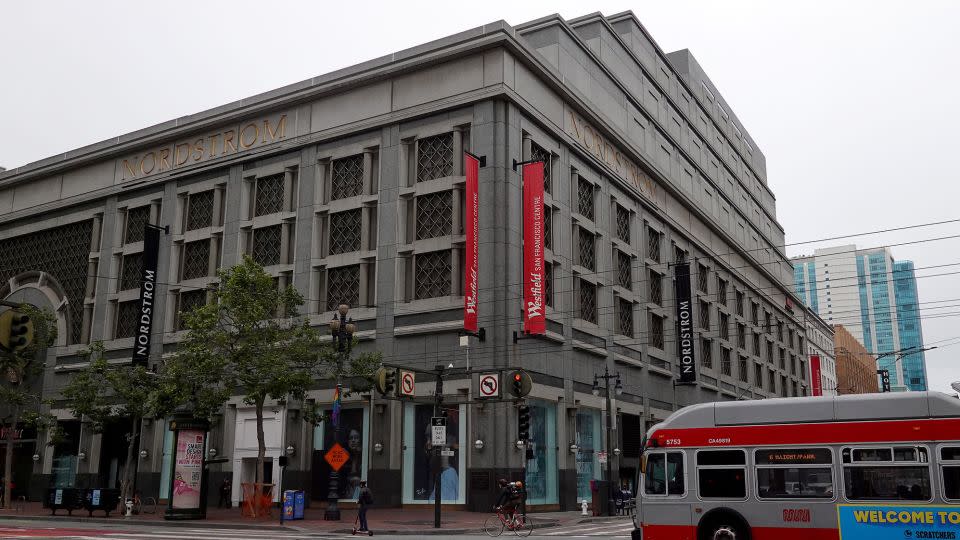 The Westfield San Francisco Centre stopped making payments on a $558 million loan for their mall at 865 Market St. - Justin Sullivan/Getty Images