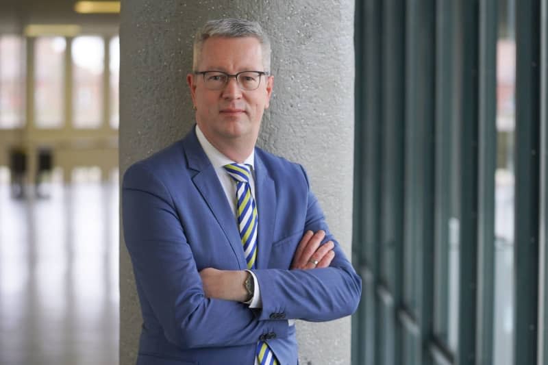 Guenter Matthias Ziegler, professor and president of the Free University of Berlin, stands in the Henry Ford Building of the University. Jörg Carstensen/dpa