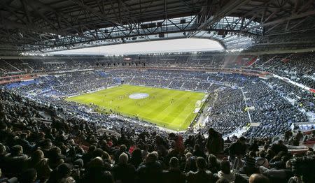 A general view shows the "Grand Stade", the new Olympique Lyon's stadium during its official inauguration in Decines near Lyon, France, January 9, 2016. REUTERS/Robert Pratta