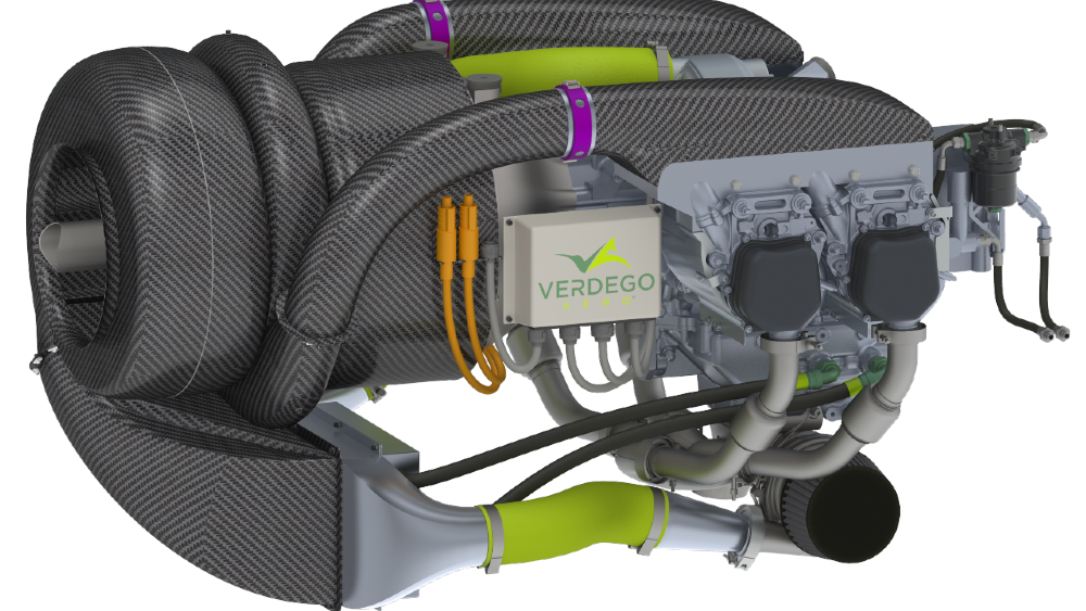 Verdego says its VH-3 185-kW hybrid electric motor is 40 percent more efficient than conventional turbines. - Credit: Courtesy Verdego