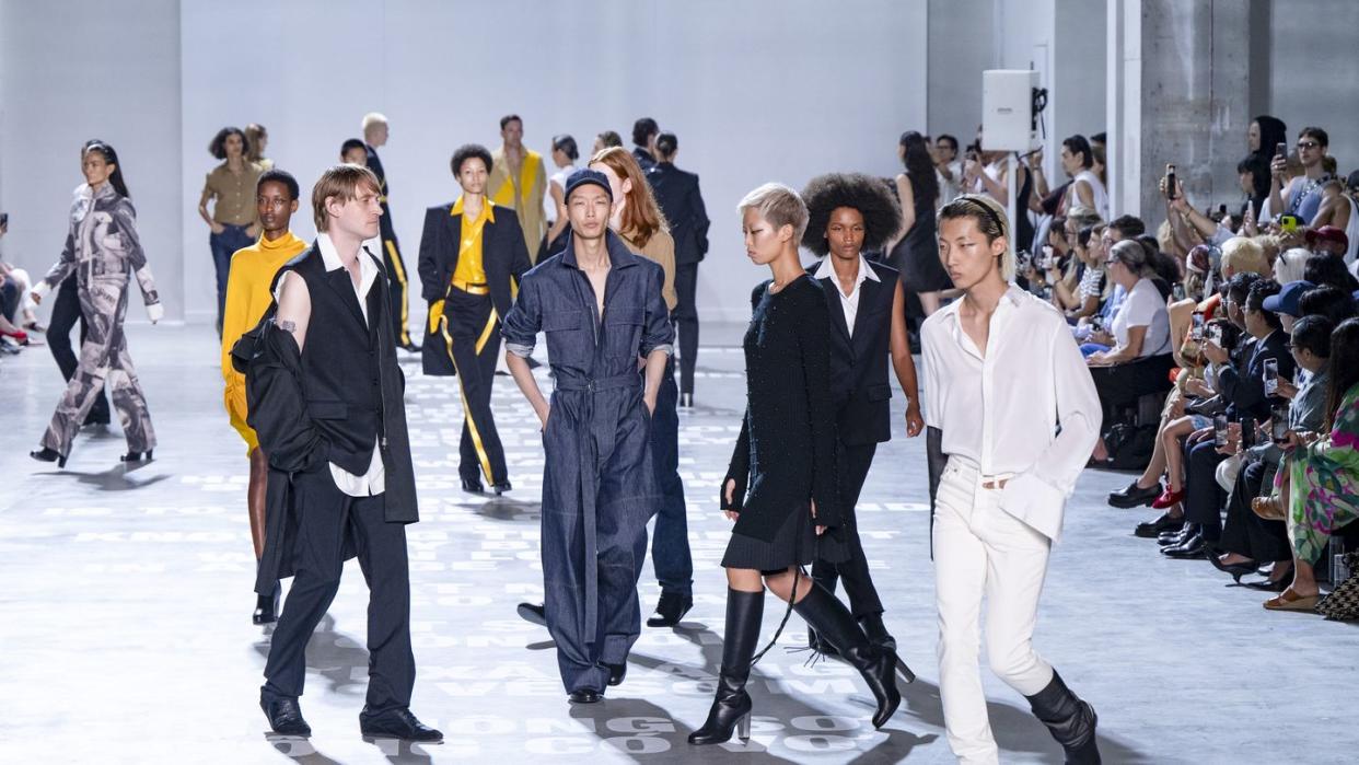 new york, usa september 08 a model walks the runway during the helmut lang ready to wear springsummer 2024 fashion show as part of the new york fashion week on september 08, 2023 in ny photo by victor virgilegamma rapho via getty images