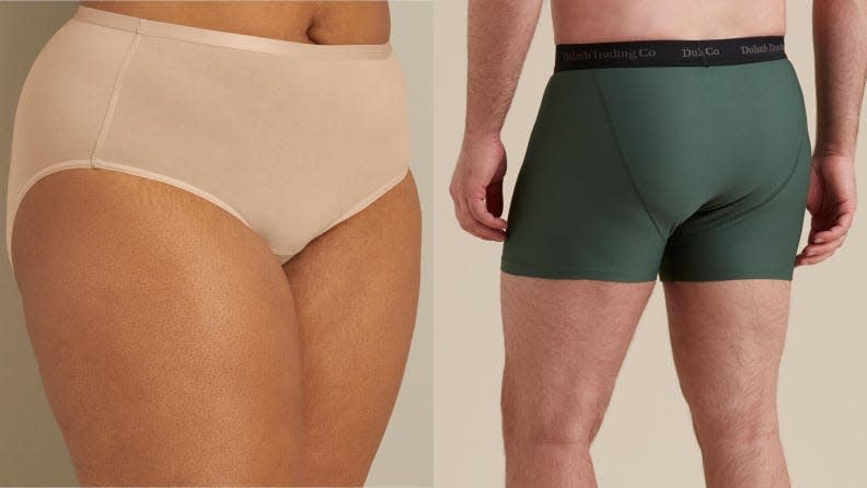 Duluth Trading may not be known for its underwear, but with sizes going up to 4X in both men's and women's sizes, can't hurt to give it a shot.
