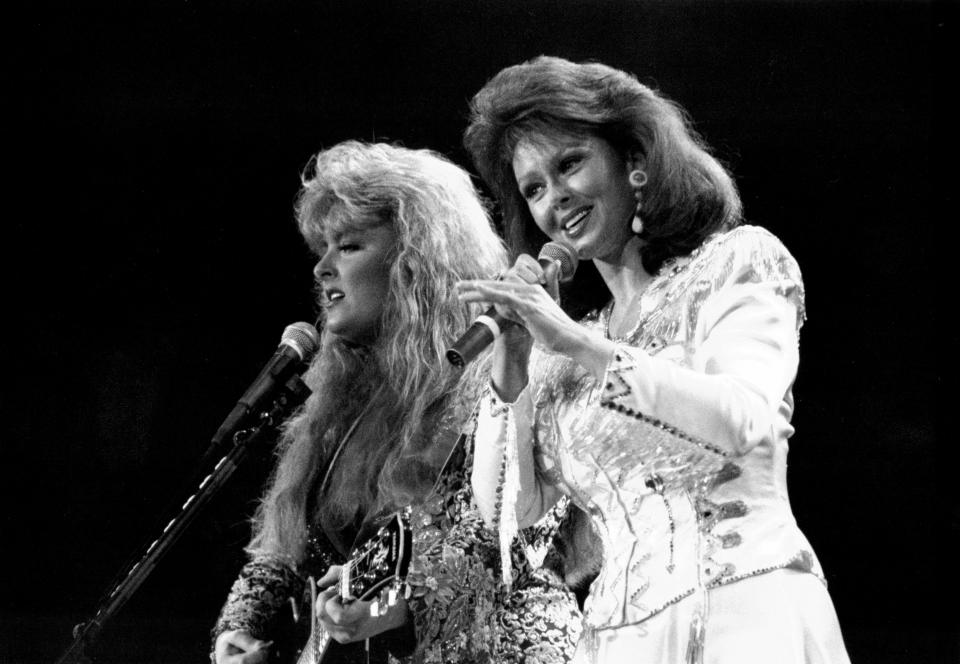 Nov. 9, 1991: Wynonna, left, and Naomi Judd opened The Pyramid as part of their farewell tour. The city's newest landmark drew more than 15,000 people for the debut of the $65 million facility. Near the end of the warm-up performance by Billy Dean, water spewed through the floor drains of restrooms, flooding the east side of the arena level. Water aside, visitors said they enjoyed their visit to The Pyramid.