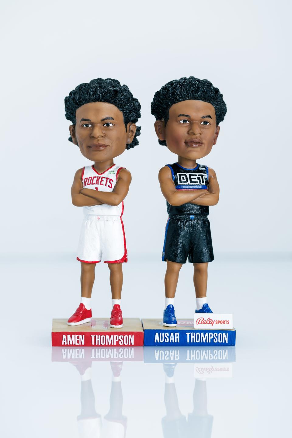 The Detroit Pistons and Houston Rockets will be having a joint-bobblehead giveaway to honor the Thompson brothers, Ausar and Amen, when they faceoff in January.