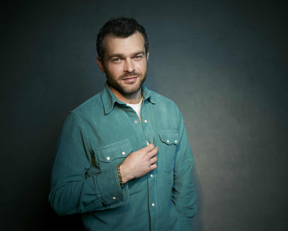 Alden Ehrenreich poses for a portrait to promote the film "Fair Play" at the Latinx House during the Sundance Film Festival on Saturday, Jan. 21, 2023, in Park City, Utah. (Photo by Taylor Jewell/Invision/AP)