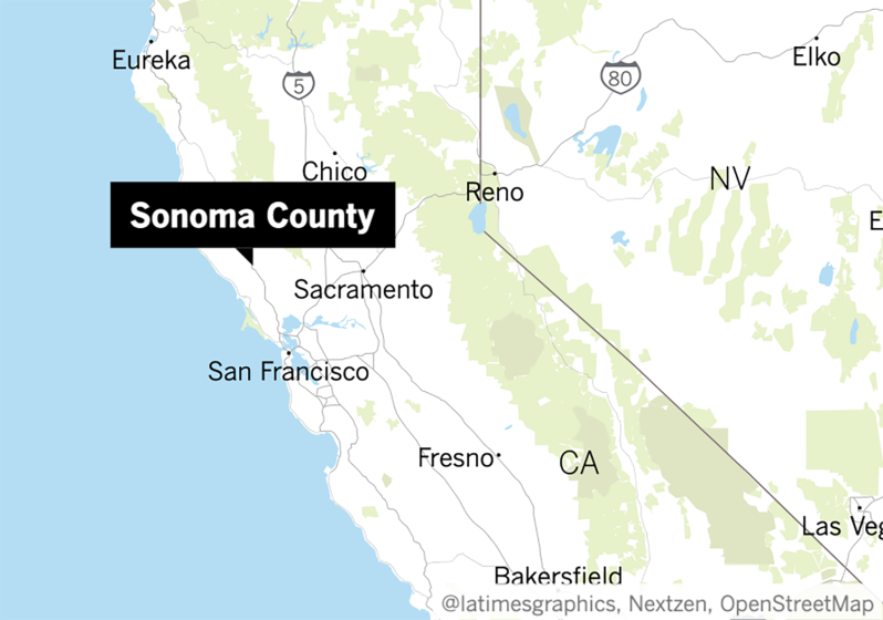 Sonoma County remains in the most restrictive purple tier of the state's reopening criteria. <span class="copyright">(Los Angeles Times)</span>