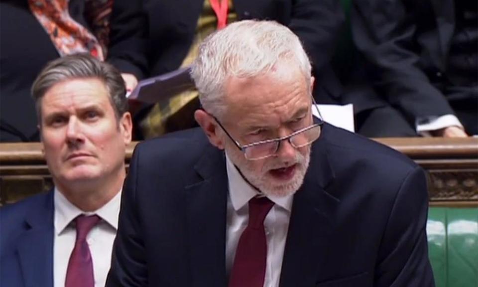 Labour party leader Jeremy Corbyn and shadow Brexit secretary Keir Starmer