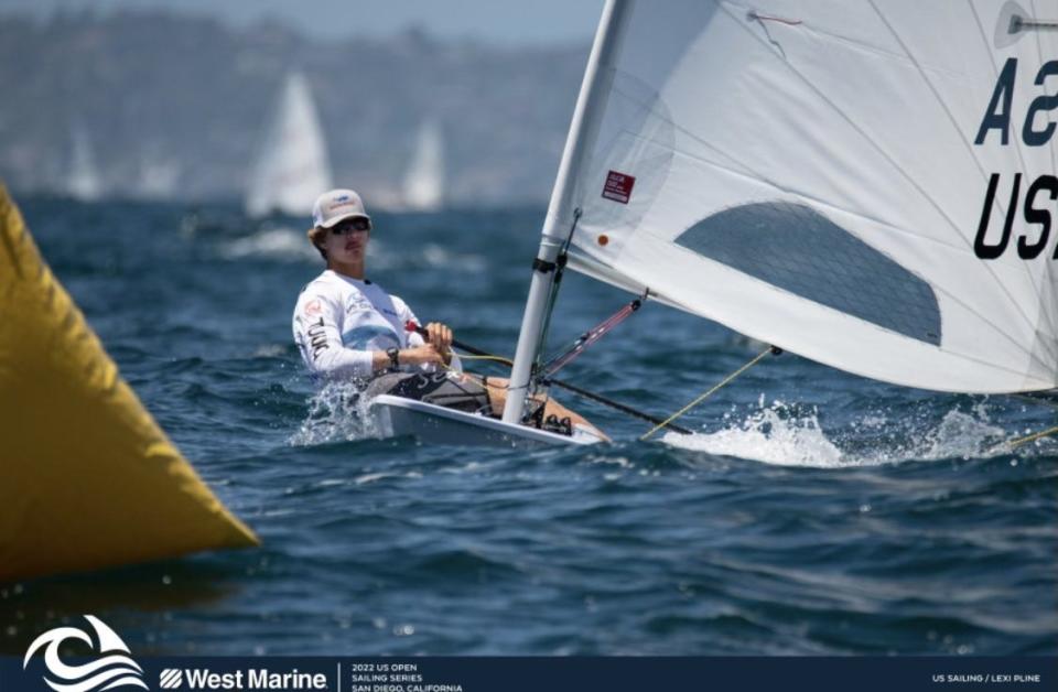 Wilmington's Benjamin Smith competing at the 2022 US Open Sailing Open Series in San Diego in June. CONTRIBUTED PHOTO