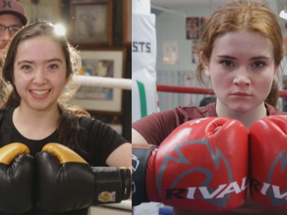 Tessa Scott and Lily Brown will represent New Brunswick in the boxing ring at the Canada Games.  (Aniekan Etuhube/CBC - image credit)