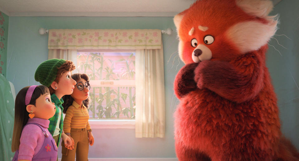 Everything is going great for 13-year-old Mei — until she begins to “poof” into a giant panda when she gets too excited. (Pixar / Disney)