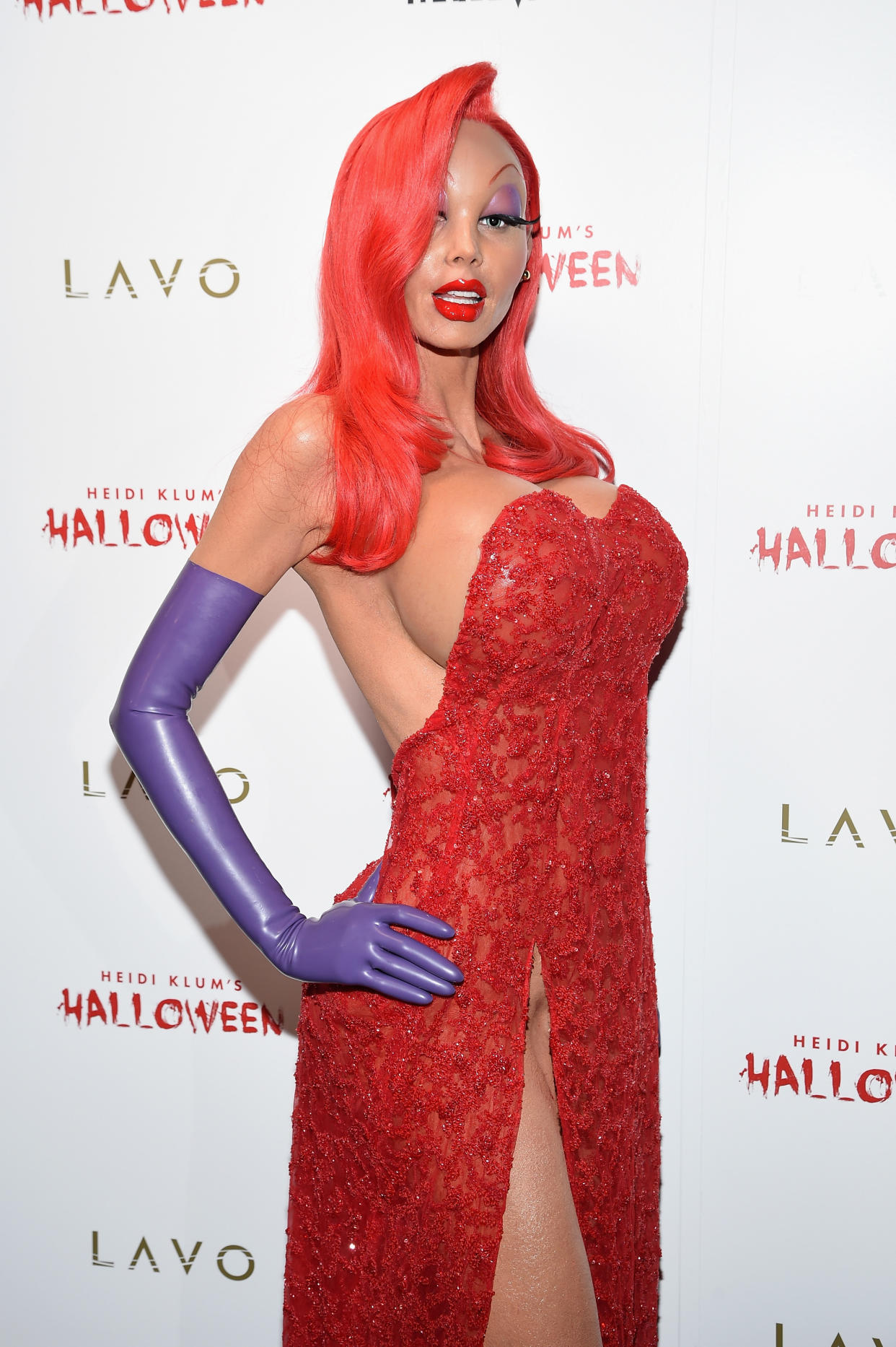 NEW YORK, NY - OCTOBER 31:  Heidi Klum attends Heidi Klum's 16th Annual Halloween Party sponsored by GSN's Hellevator And SVEDKA Vodka At LAVO New York on October 31, 2015 in New York City.  (Photo by Nicholas Hunt/Getty Images for Heidi Klum)