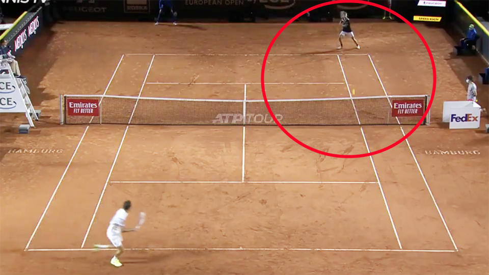 Daniil Medvedev and Ugo Humbert, pictured here playing at the Hamburg Open.