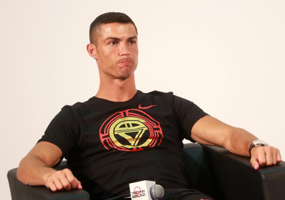 Cristiano Ronaldo, durante un acto promocional en China. | Foto: Getty