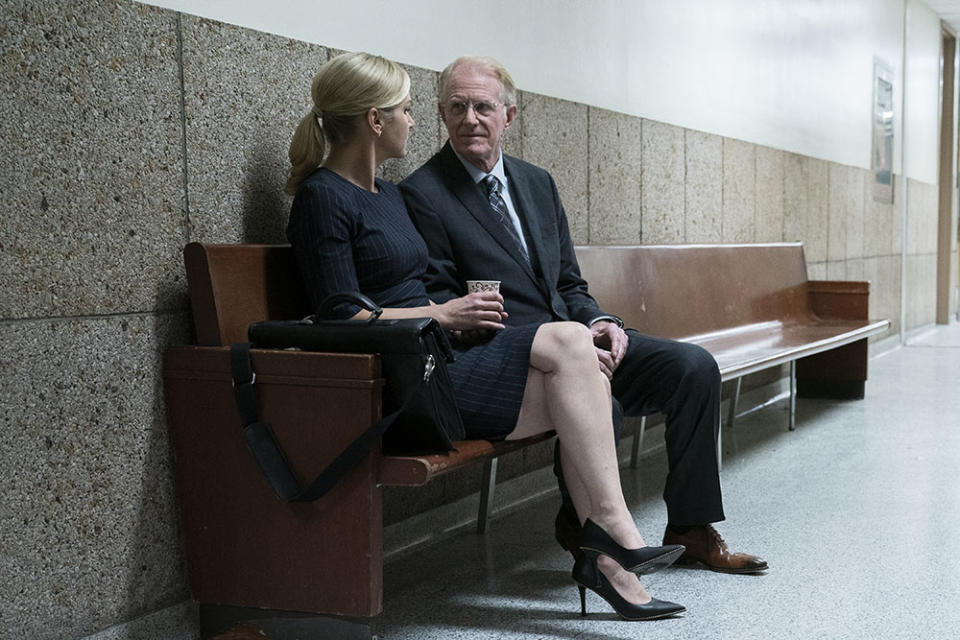 Rhea Seehorn as Kim Wexler and Ed Begley Jr. as Cliff Main in Better Call Saul. - Credit: Greg Lewis/AMC/Sony Pictures Television