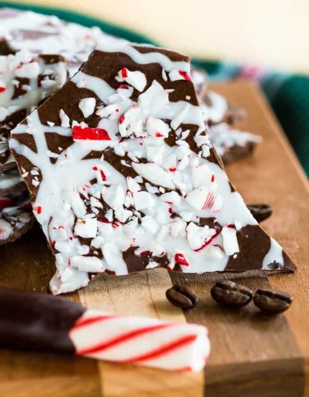 <p>Cupcakes & Kale Chips</p><p>A candy that tastes like a favorite seasonal beverage.</p><p><strong>Get the recipe: <a href="https://cupcakesandkalechips.com/peppermint-mocha-chocolate-bark/" rel="nofollow noopener" target="_blank" data-ylk="slk:Peppermint Mocha Chocolate Bark;elm:context_link;itc:0;sec:content-canvas" class="link rapid-noclick-resp">Peppermint Mocha Chocolate Bark</a></strong></p>