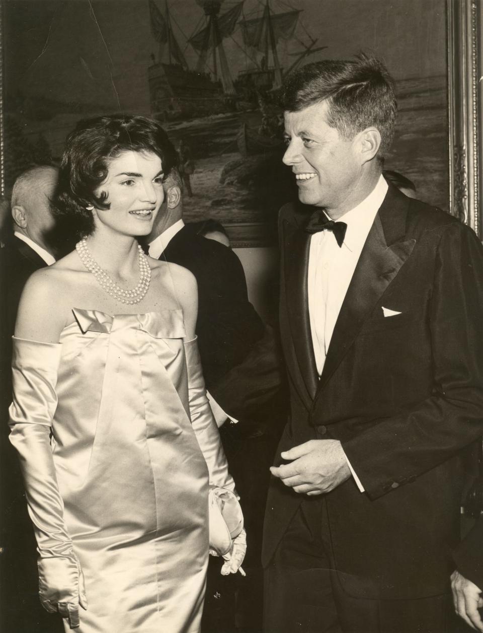 Jackie and JFK at a formal event in Palm Beach in the early 1960s.