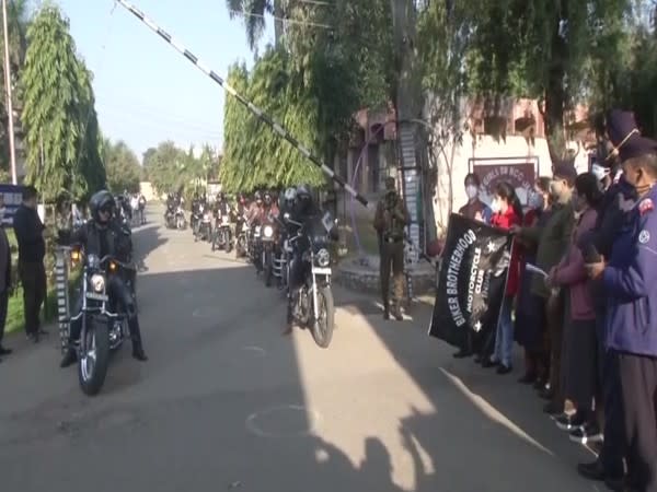 Bike rally held at Jammu make people aware of road safety (Photo/ ANI)