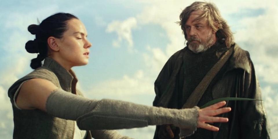 Star Wars Luke training Rey