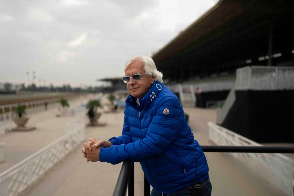 Bob Baffert at Santa Anita Park in October.