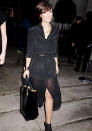 <b>London Fashion Week AW13 FROW </b><br><br>Frankie Sandford makes her LFW AW13 arrival in a sheer black dress <br><br>©Rex