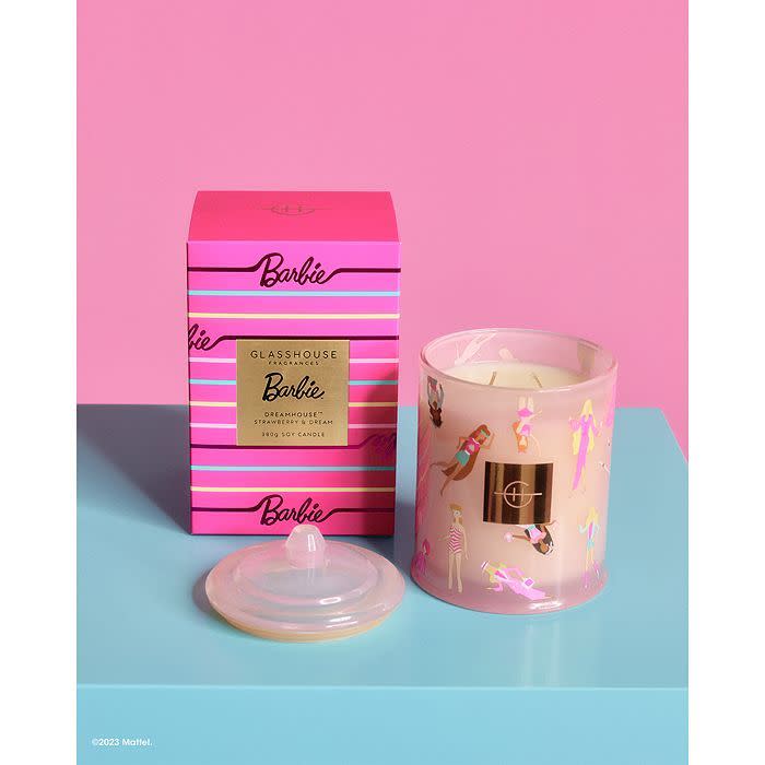 <p><a href="https://go.redirectingat.com?id=74968X1596630&url=https%3A%2F%2Fwww.bloomingdales.com%2Fshop%2Fproduct%2Fglasshouse-fragrances-barbie-dreamhouse-strawberry-dream-candle-13.4-oz.%3FID%3D4751027&sref=https%3A%2F%2Fwww.cosmopolitan.com%2Fentertainment%2Fmovies%2Fg43739019%2Fbarbie-movie-merch%2F" rel="nofollow noopener" target="_blank" data-ylk="slk:Shop Now;elm:context_link;itc:0" class="link ">Shop Now</a></p><p>Barbie Dreamhouse Candle</p><p>$55.00</p><p>bloomingdales.com</p><span class="copyright">Bloomingdale's</span>