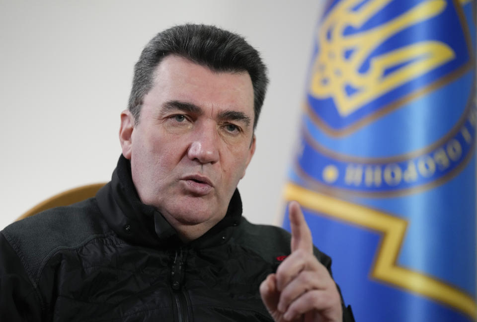 El secretario del Consejo Nacional de Seguridad y Defensa de Ucrania, Oleksiy Danílov (AP Photo/Efrem Lukatsky)